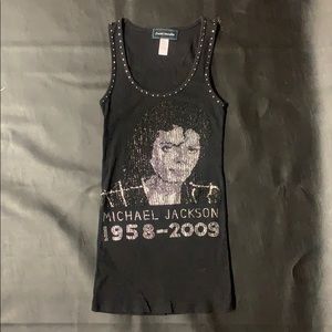 Black sequined Michael Jackson tank